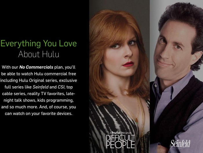 Streaming service Hulu's promotional art about new 