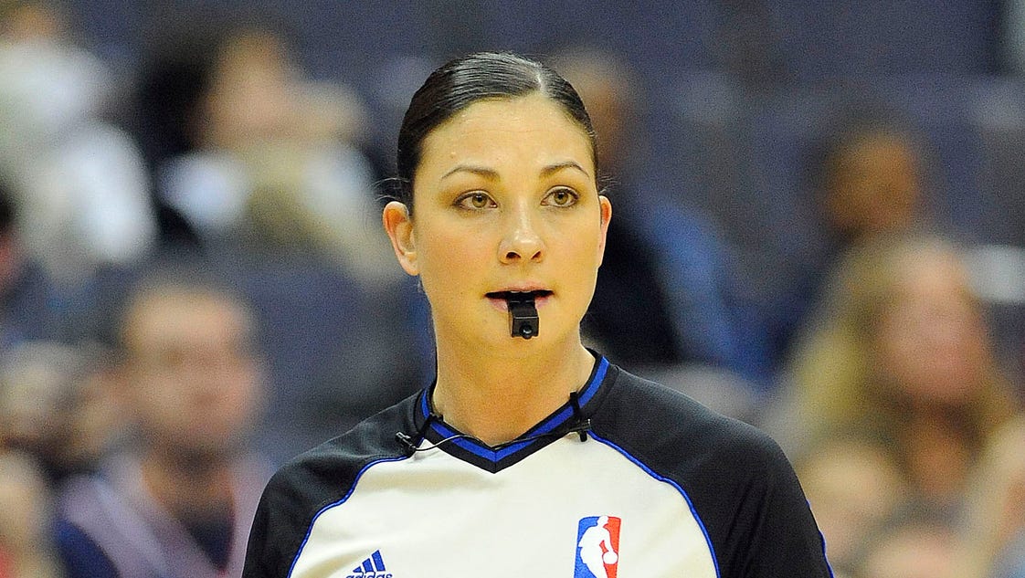 Lauren Holtkamp unfazed on being NBA's third full-time female referee