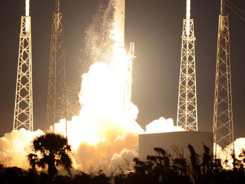 A SpaceX Falcon 9 rocket lifts off Dec. 3, 2013, from Cape Canaveral Air Force Station. A second launch is scheduled Jan. 3, 2014.