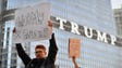 People take part in a protest against President-elect