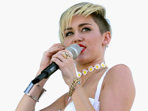 Miley Cyrus performs during the iHeartRadio Music Festival last weekend in Las Vegas.