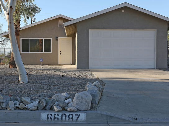 The unoccupied former home of John David Yoder in Desert