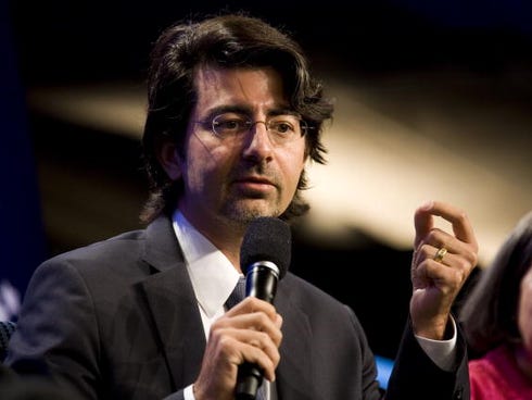 EBay founder Pierre Omidyar at a panel session at a Clinton Global Initiative gathering in 2010.