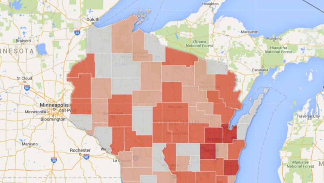 Compare Suicide Rates In Wisconsin Counties