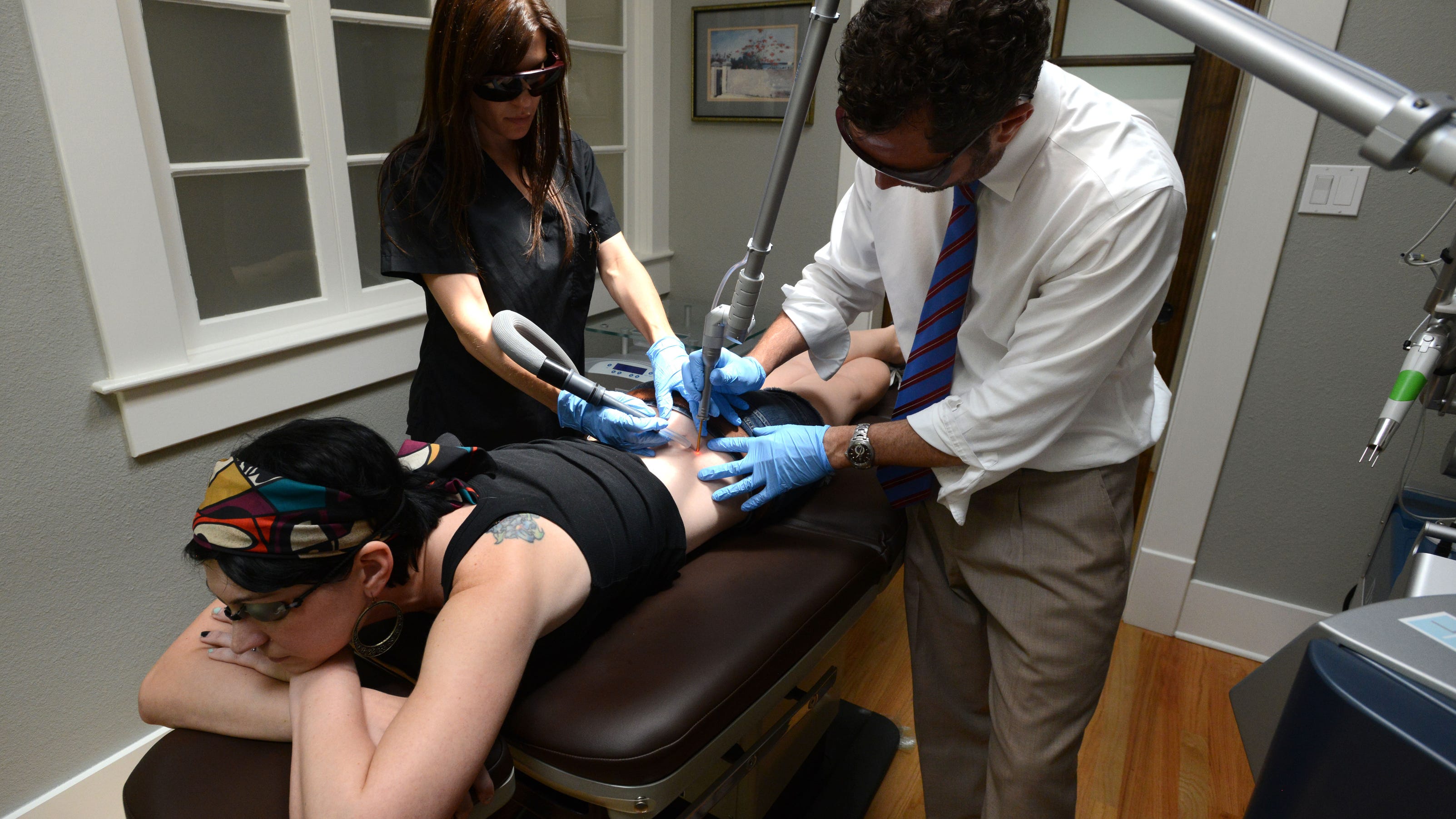 Plastic surgeon Jacque LeBeau removes unwanted tattoos