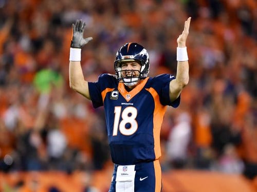 FILE ** Indianapolis Colts quarterback Peyton Manning reacts after