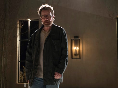 Bryan Cranston is Walter White in a scene from the series finale of 'Breaking Bad' on AMC.