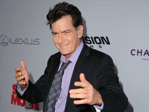 Charlie Sheen on April 11, 2013 in Hollywood.