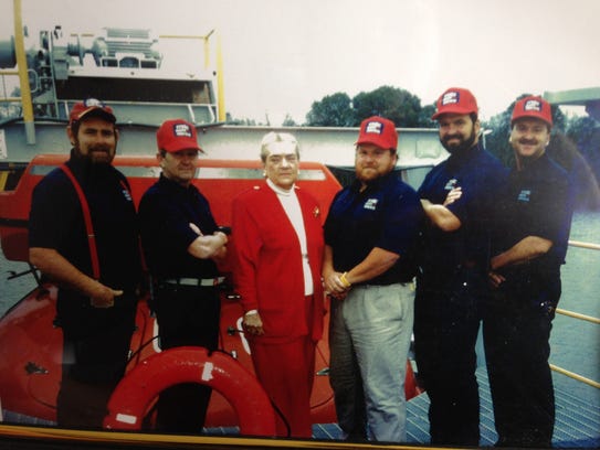 The original crew of the Marine Survival Training Center