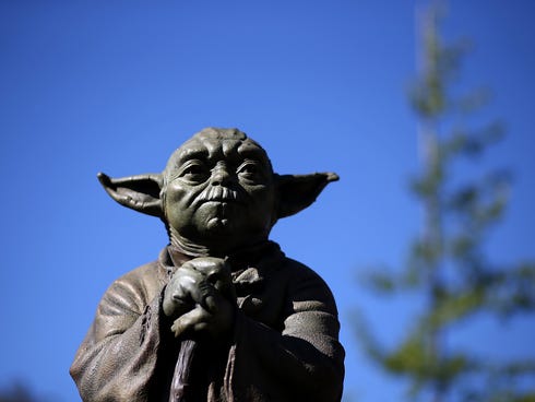 San Anselmo's Imagination Park, located on land donated by George Lucas, features a bronze Yoda and Indiana Jones.