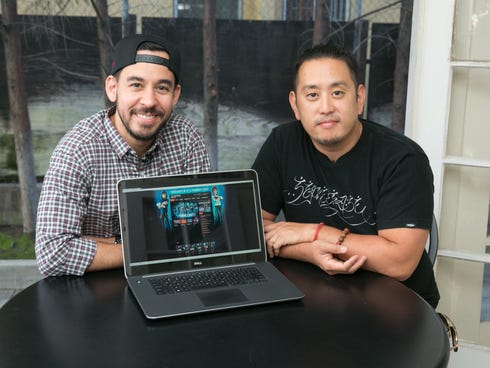 Linkin Park's Mike Shinoda and Joe Hahn.