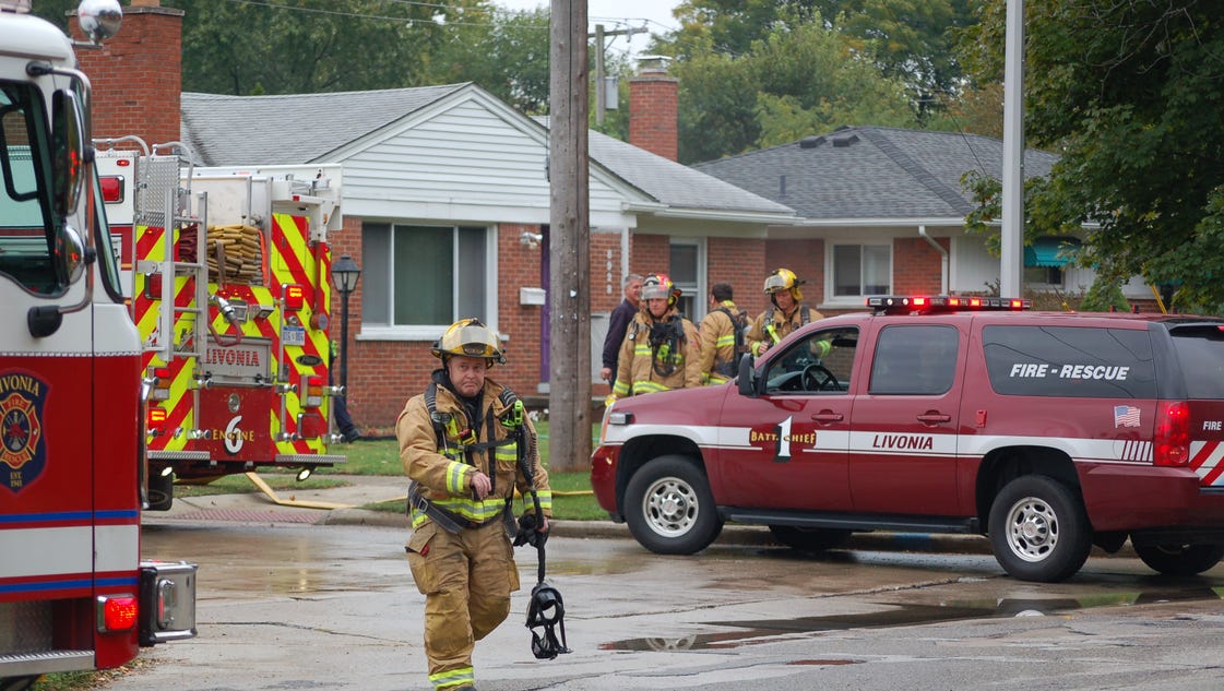 Livonia Fire Department battles suspicious fire