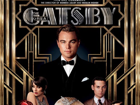 The movie tie-in cover of 'The Great Gatsby' by F. Scott Fitzgerald. The film starred Leonardo DiCaprio, Carey Mulligan and Tobey Maguire.