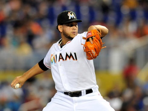 Henderson Alvarez walked one and hit one batter in nine no-hit innings.