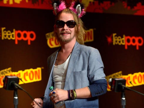 Macaulay Culkin speaks at the 'Robot Chicken' Panel during New York Comic Con 2013 at the Javits Center on Oct. 11.