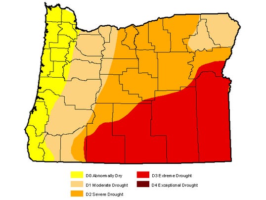 Oregon Drought Map 2024 - Map Of Counties Around London