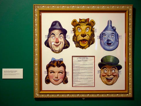 A set of masks based on characters from 