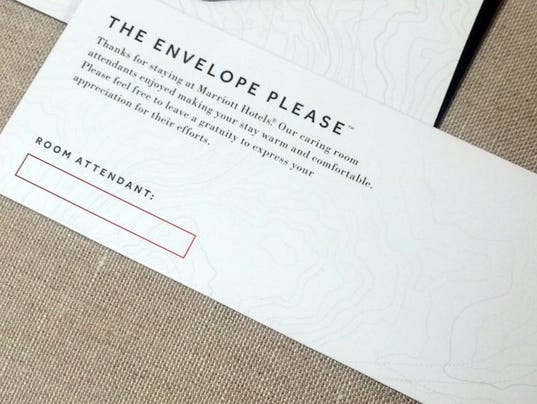 Envelopes In Marriott Hotels Invite Tips For Maid 