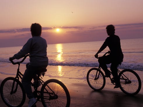 Riding Bikes on the Beach