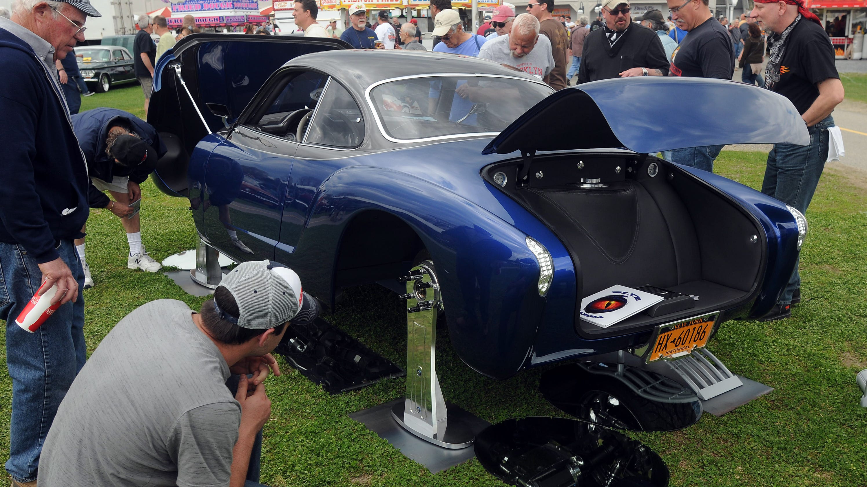 Rhinebeck Car Show centerpiece is a rocket on wheels