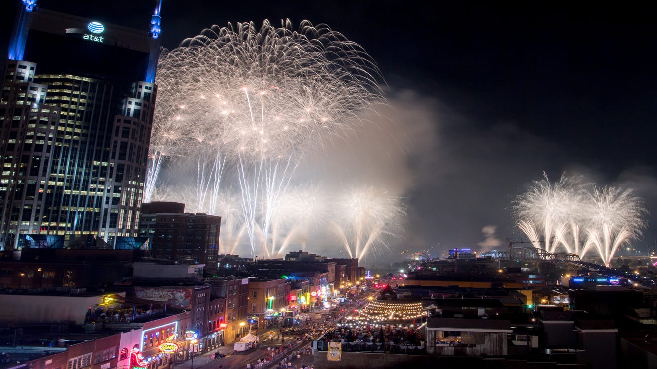 Nashville 4th of July Schedule, lineup, fireworks, Broadway concerts