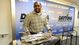 Former Baltimore Ravens linebacker Ray lewis poses with the Harley J. Earl Trophy at a press conference before the 2013 Daytona 500 at Daytona International Speedway.