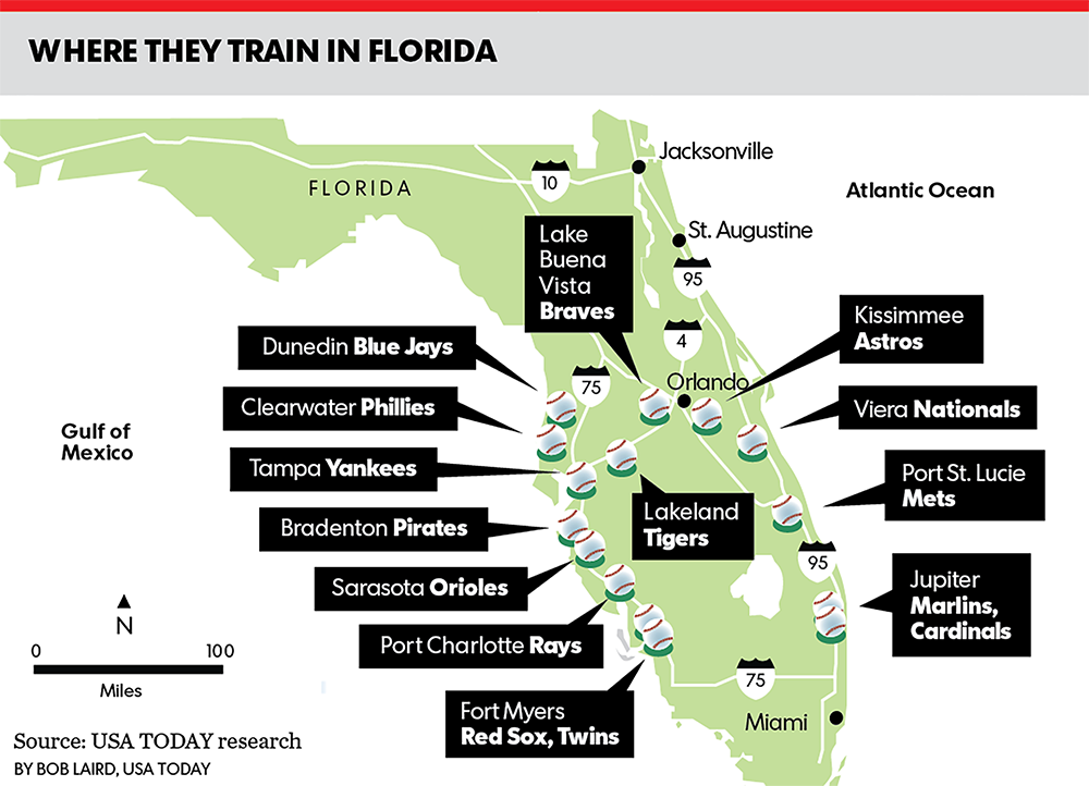 Mlb Spring Training Sites In Florida Map Map