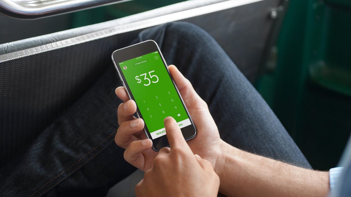 Square cash app on a mobile device.