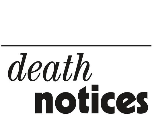 Action Sunday West Death Notices, week of Oct. 5