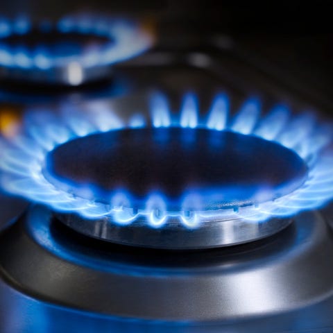 A natural gas burner.