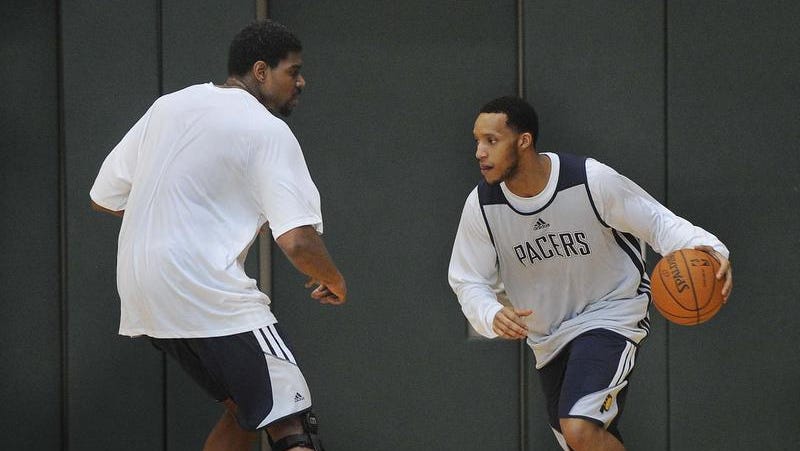 Evan Turner Practices With The Pacers 3489