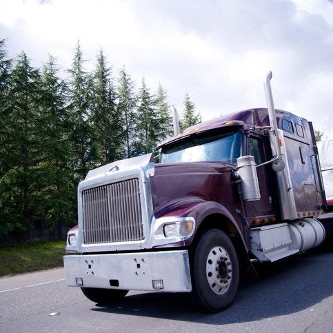 A heavy-duty diesel truck