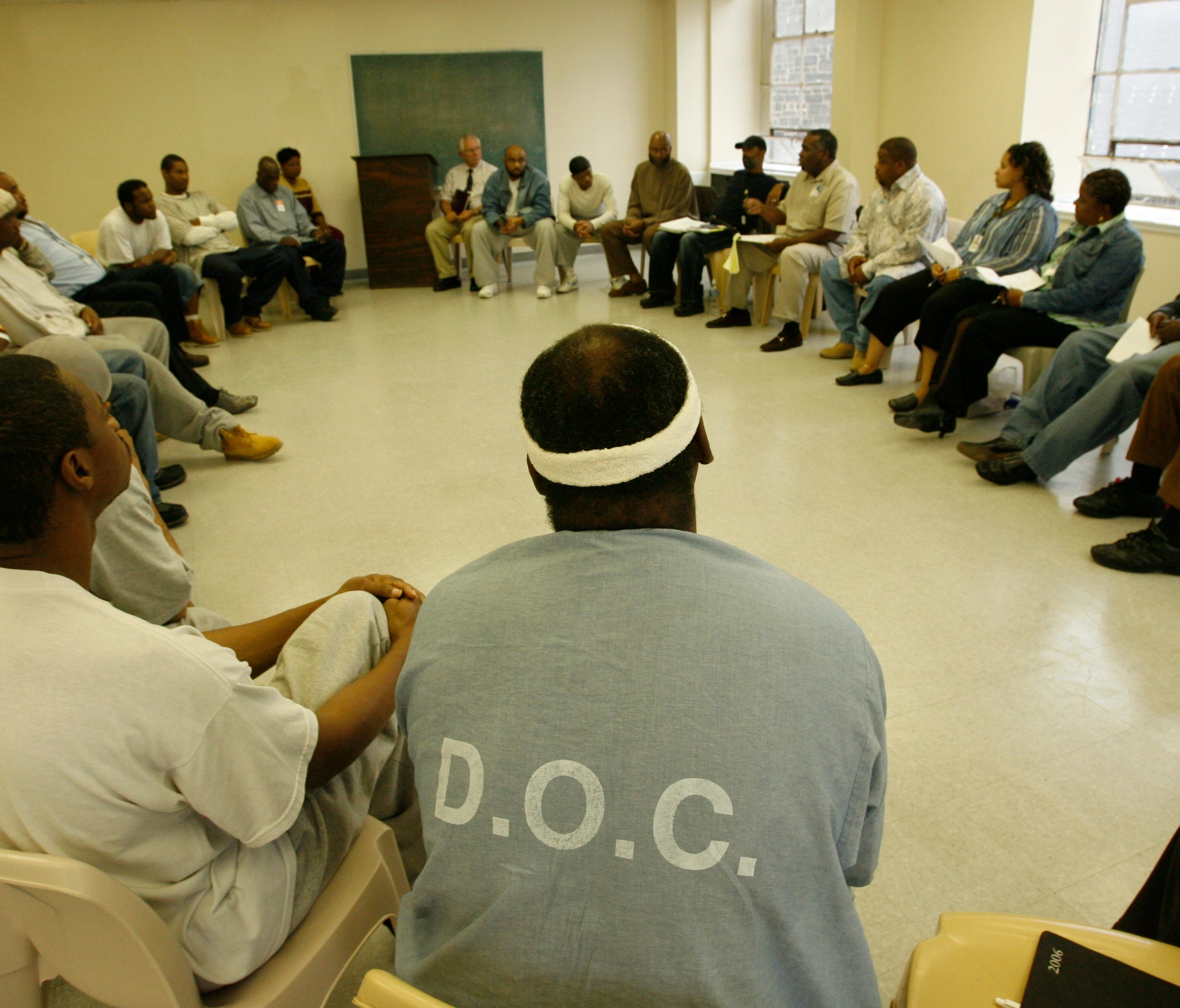 Inmates at the Metropolitan Transition Center in Baltimore. Maryland is one of four states that have