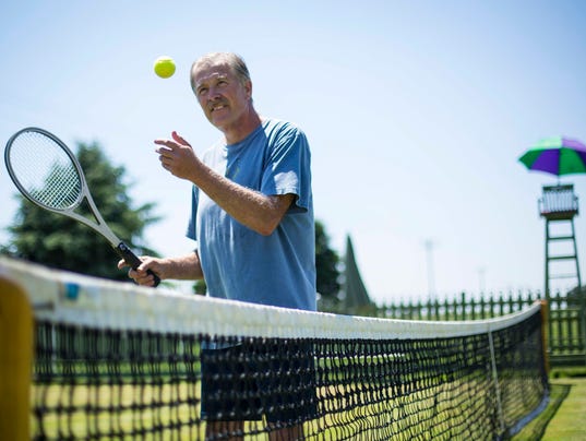 A Wimbledon-like tennis court in Iowa