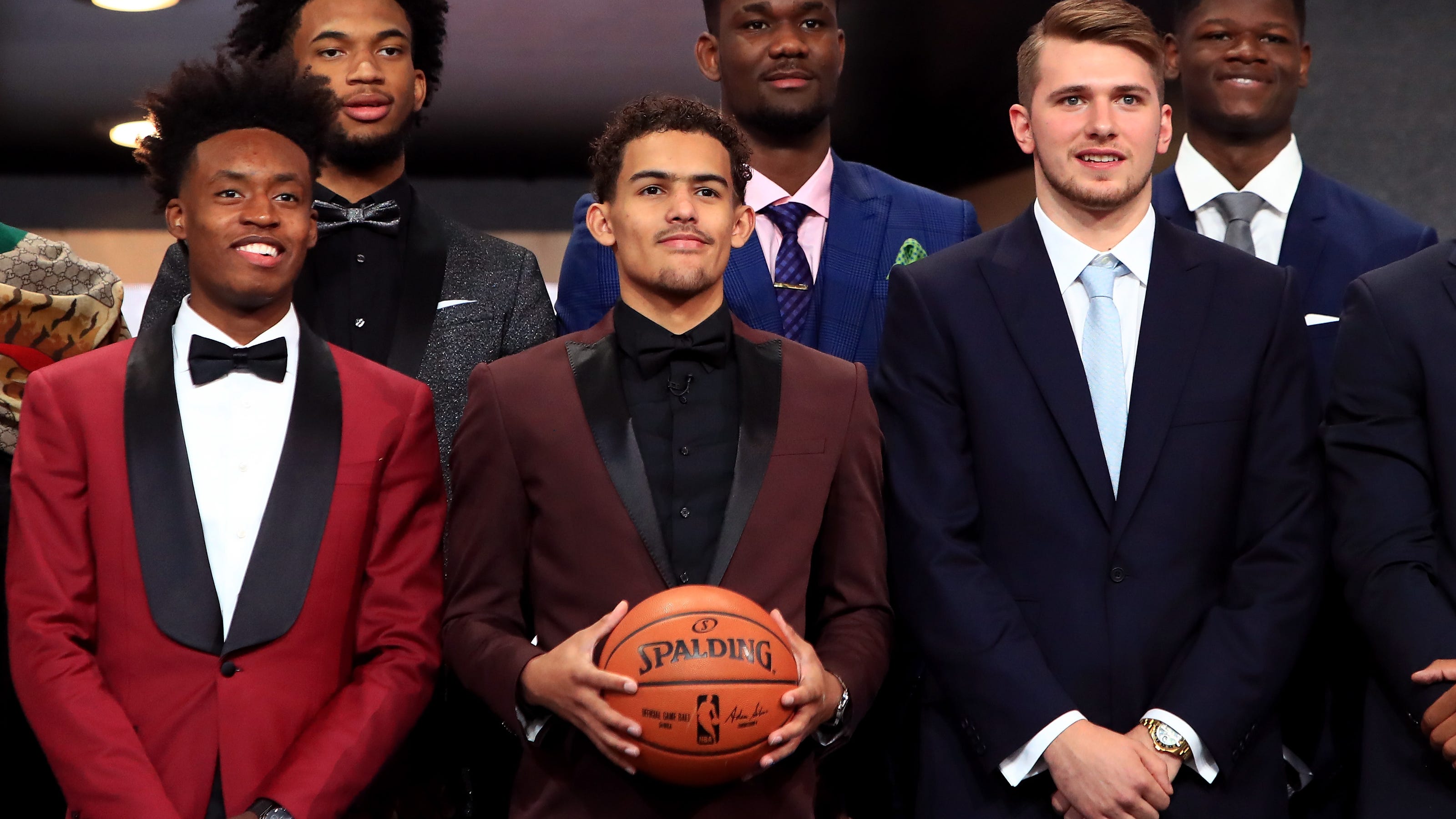 Trae Young went with suit shorts for draft