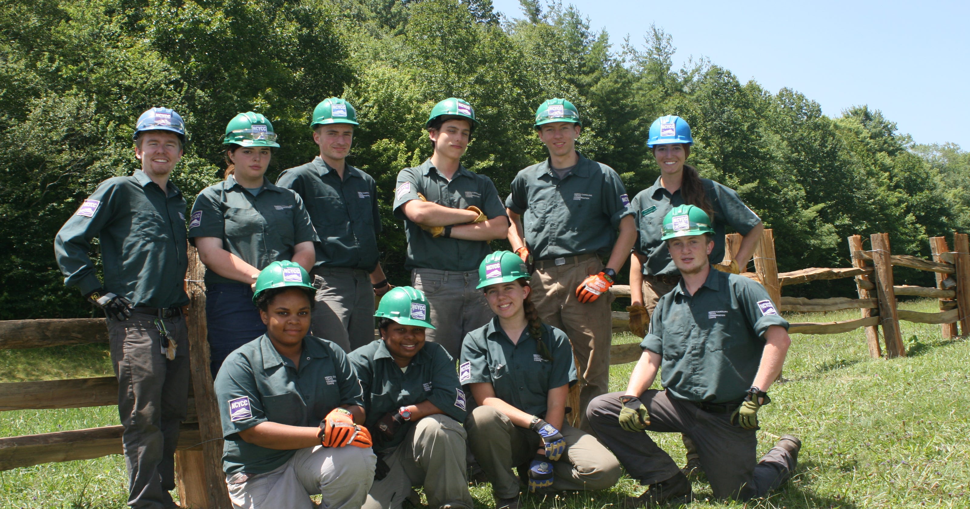 NC Youth Conservation Corps pick up on Parkway CCC work