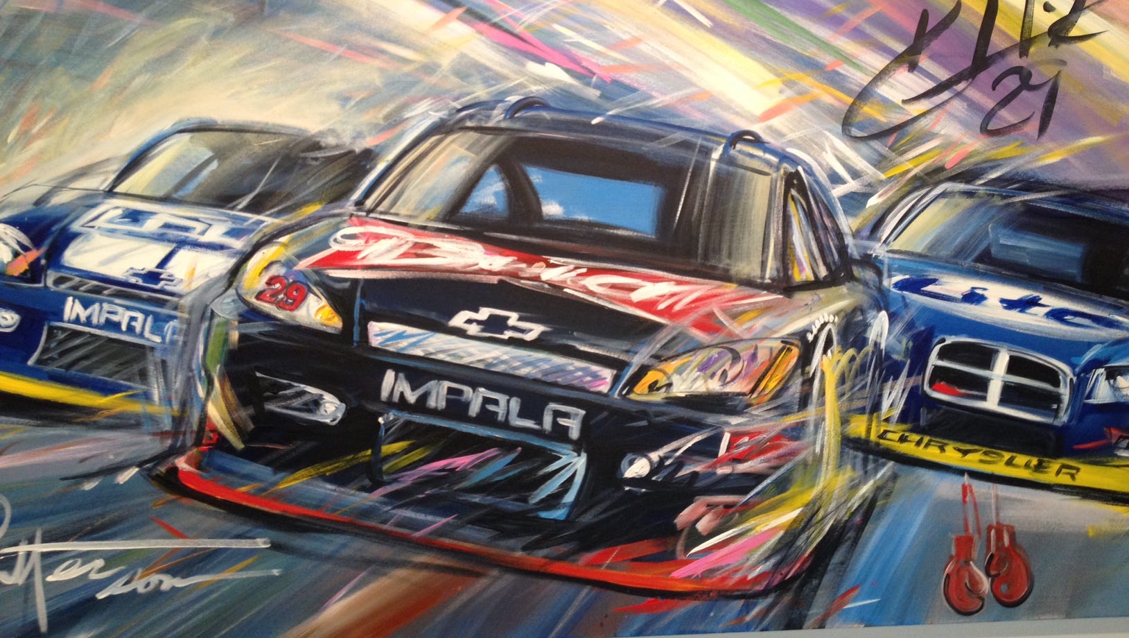 Bill Patterson Nascar Paintings On Display In Surprise