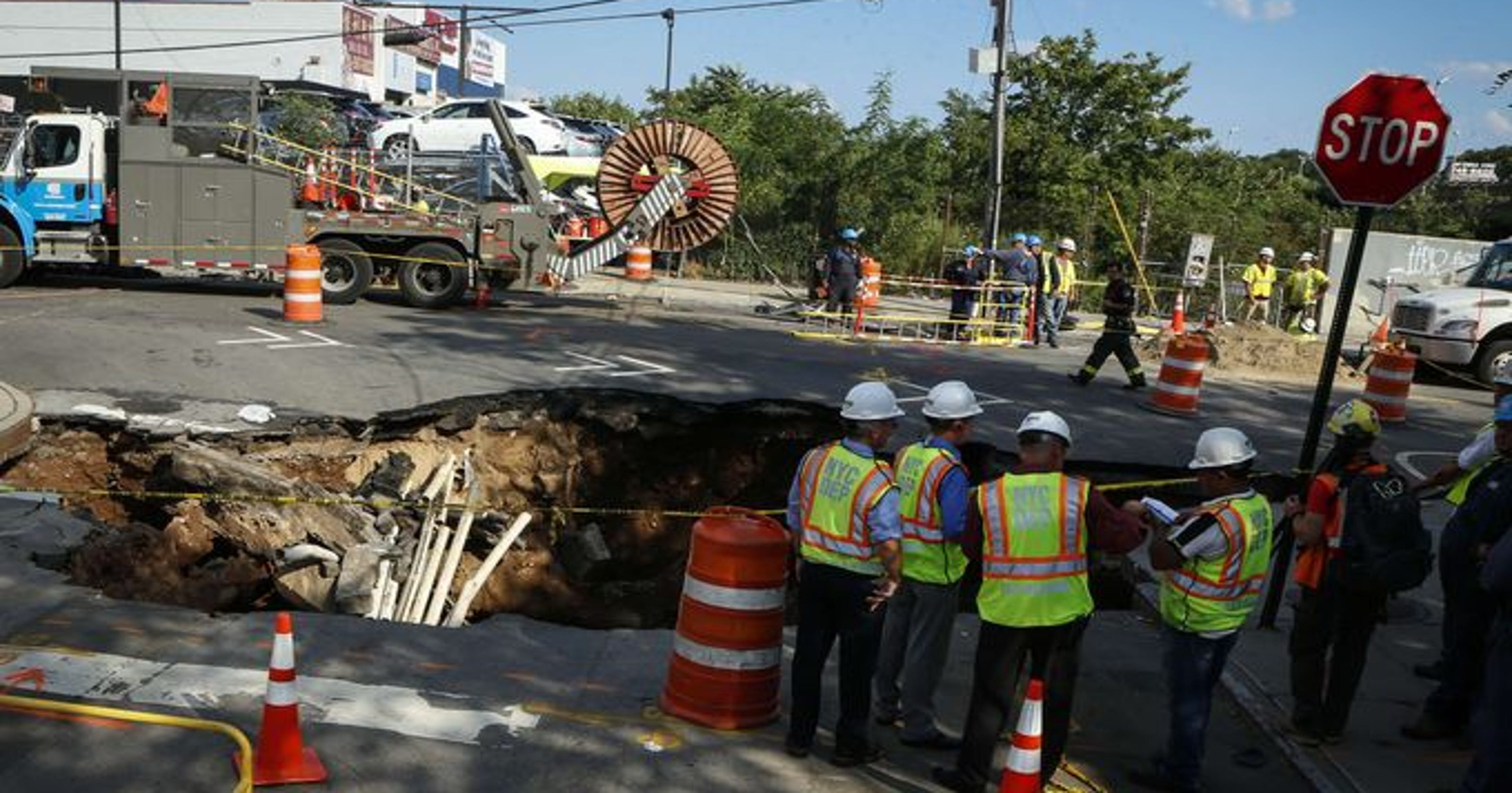 See Huge Sinkhole Open Up In New York