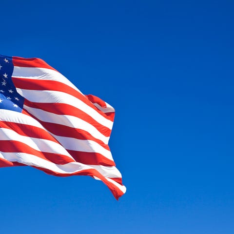 The flag of the United States goes by different...