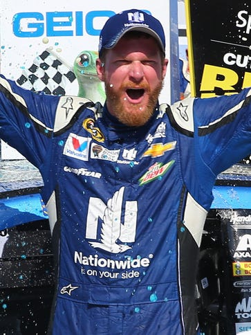 Dale Earnhardt Jr. won for the sixth time at Talladega