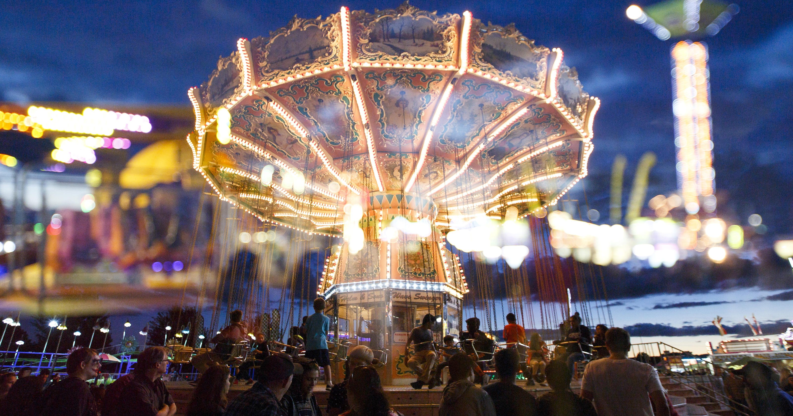 Rides of the Oregon State Fair carnival