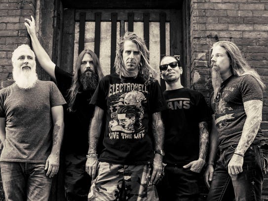 Randy Blythe (center) and Lamb of God are currently