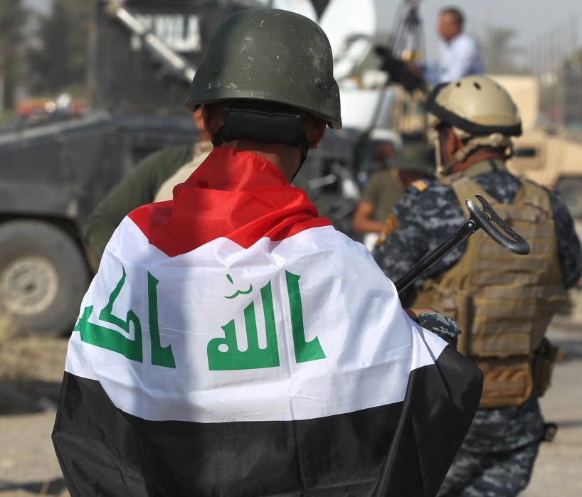 Iraqi federal police member in Old City of Mosul on July 9, 2017.