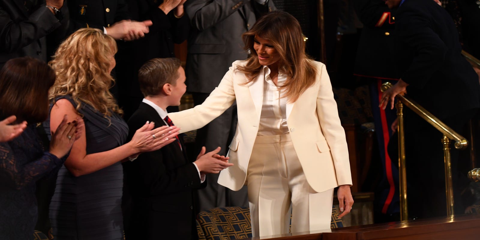 Www Xxx Cp - For State of the Union, Melania Trump goes for all-white pants suit
