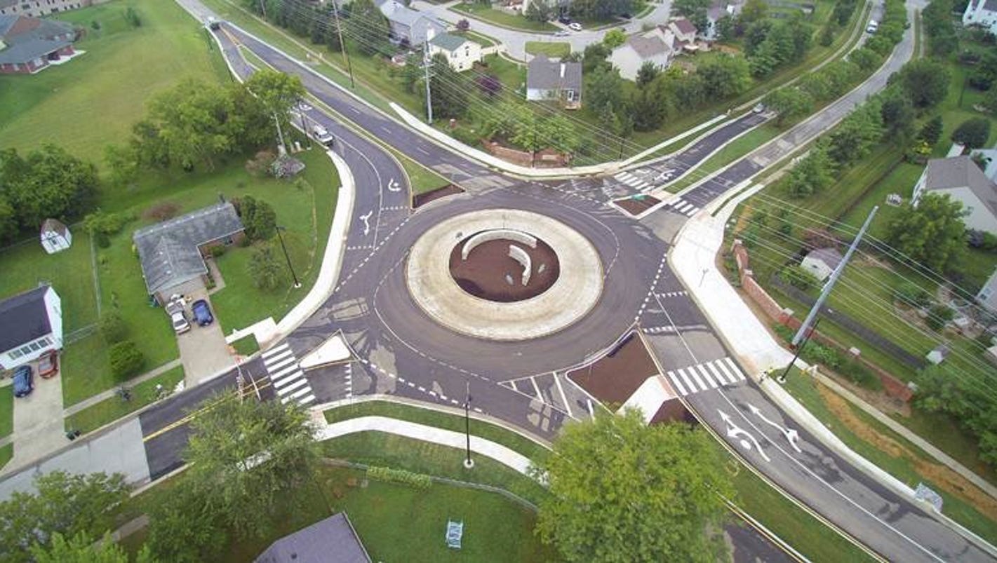 Greenwood's new roundabout expected to help school traffic