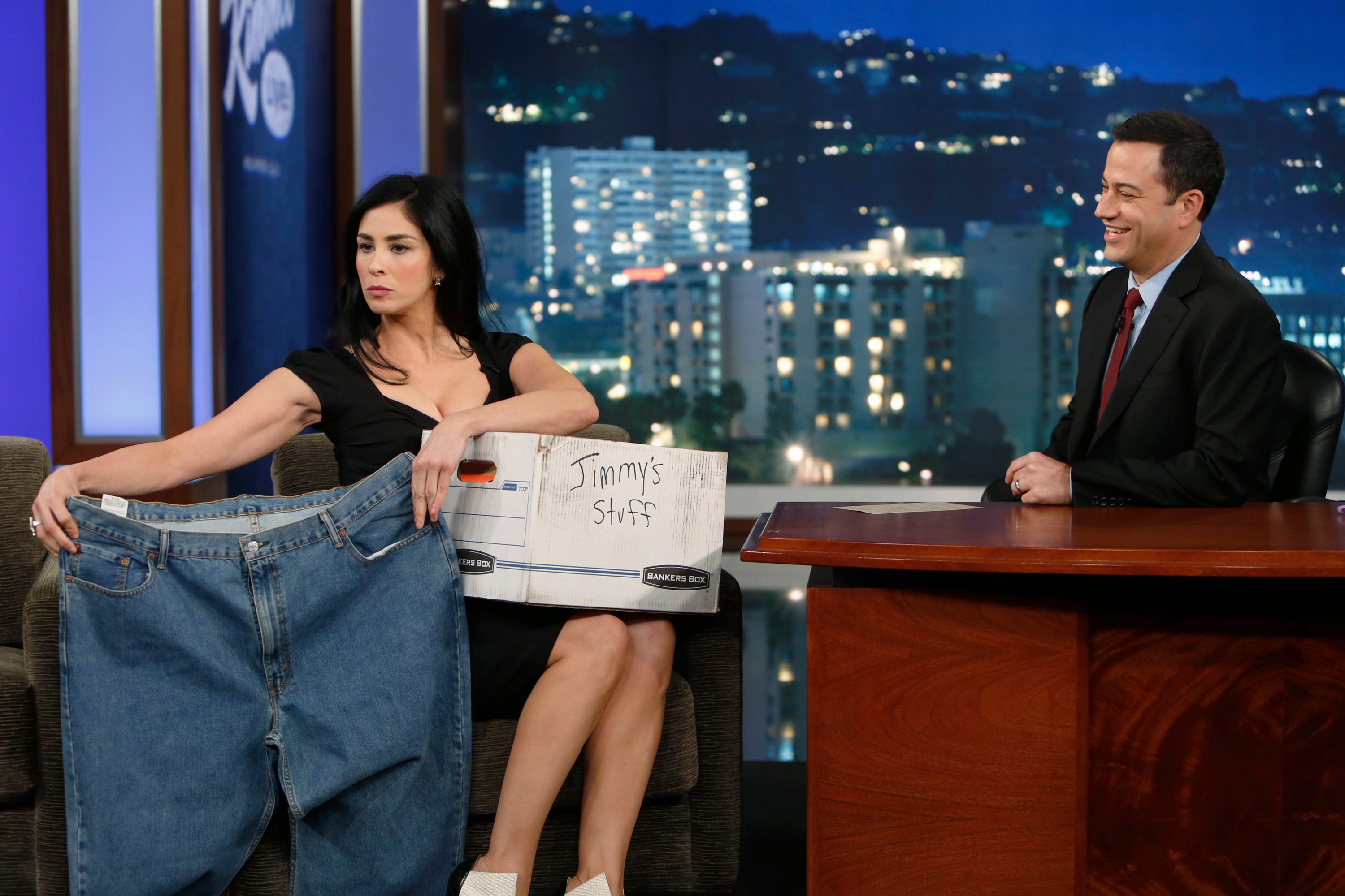 Sarah Silverman returns Jimmy Kimmel's stuff