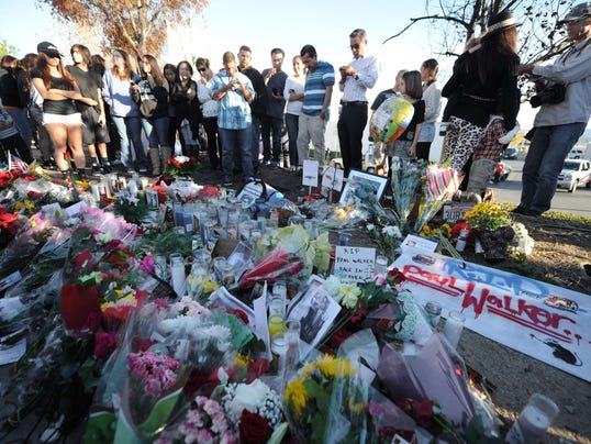 Vin Diesel gets emotional at Paul Walker crash site