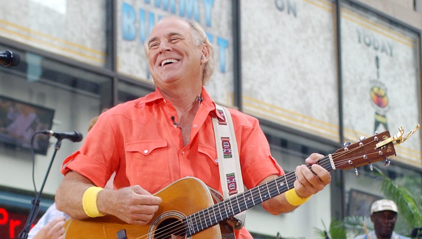 Jimmy Buffett live via satellite at Dallas drivein