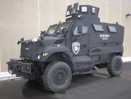 Police forces pick up surplus military supplies
