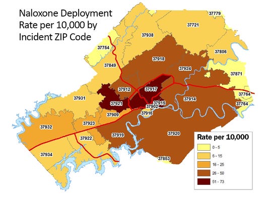 More than 1,200 in Knox County got naloxone for overdoses in one year